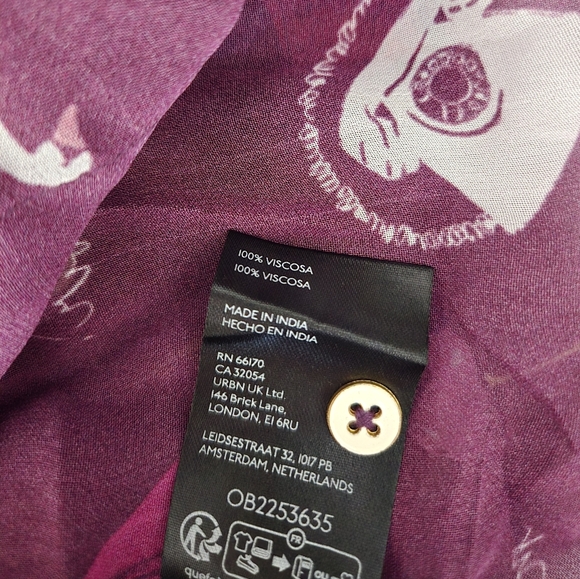 NWT Danielle Kroll x Maeve Sheer Chiffon Buttondown Shirt - Picture 8 of 8